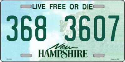 NH license plate 3683607