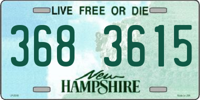 NH license plate 3683615
