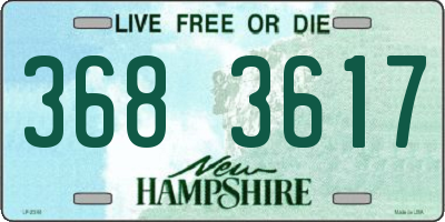 NH license plate 3683617
