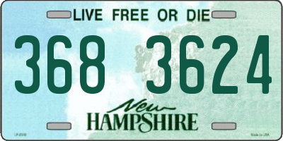 NH license plate 3683624
