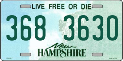 NH license plate 3683630