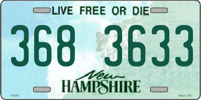 NH license plate 3683633