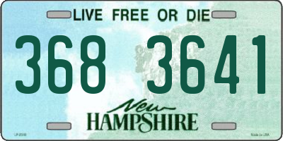 NH license plate 3683641
