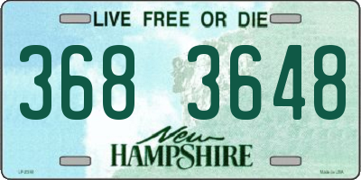 NH license plate 3683648