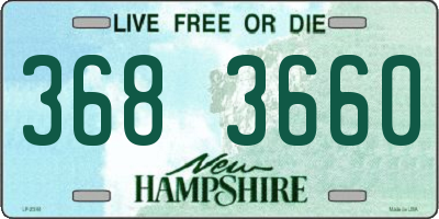NH license plate 3683660