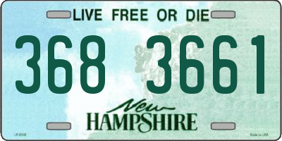 NH license plate 3683661