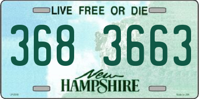 NH license plate 3683663