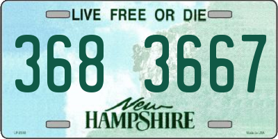 NH license plate 3683667