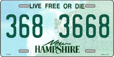 NH license plate 3683668