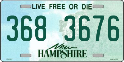 NH license plate 3683676