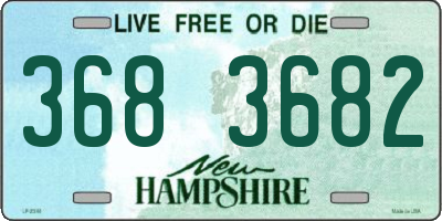 NH license plate 3683682