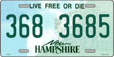 NH license plate 3683685