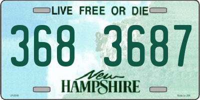NH license plate 3683687
