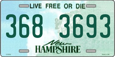 NH license plate 3683693