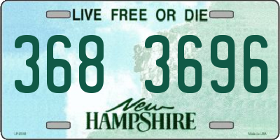 NH license plate 3683696
