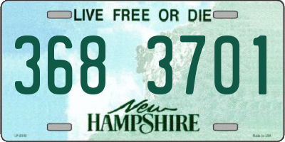 NH license plate 3683701