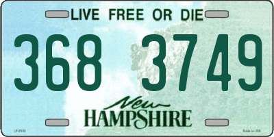 NH license plate 3683749