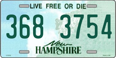 NH license plate 3683754