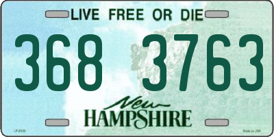 NH license plate 3683763
