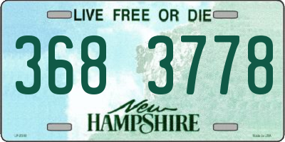 NH license plate 3683778