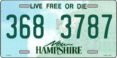 NH license plate 3683787
