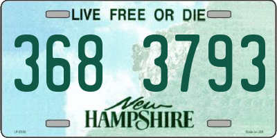 NH license plate 3683793