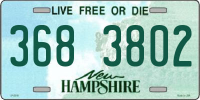 NH license plate 3683802