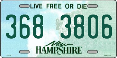 NH license plate 3683806