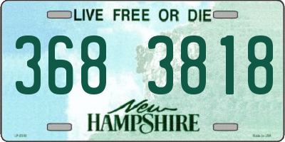 NH license plate 3683818