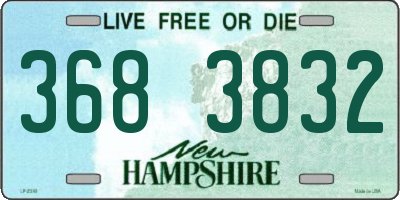 NH license plate 3683832