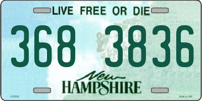NH license plate 3683836