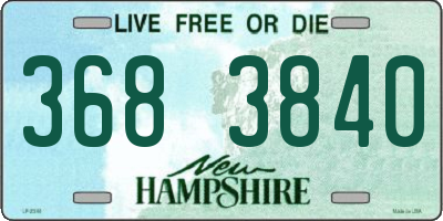 NH license plate 3683840