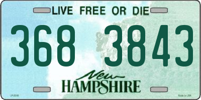 NH license plate 3683843