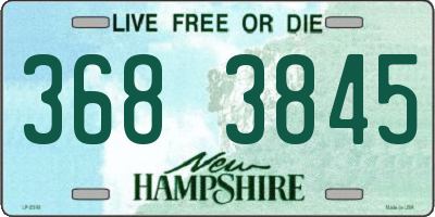 NH license plate 3683845