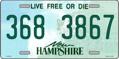 NH license plate 3683867