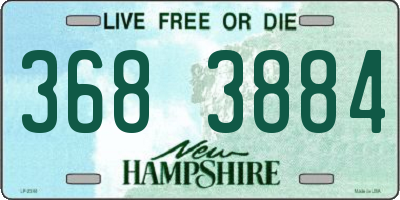NH license plate 3683884
