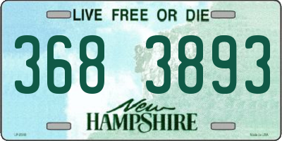 NH license plate 3683893
