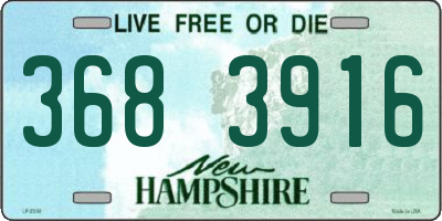 NH license plate 3683916