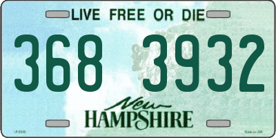 NH license plate 3683932