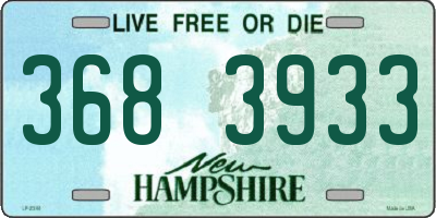NH license plate 3683933