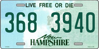 NH license plate 3683940