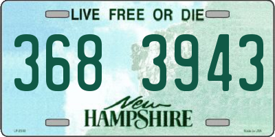 NH license plate 3683943