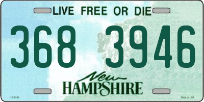 NH license plate 3683946