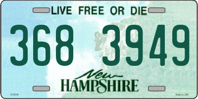 NH license plate 3683949