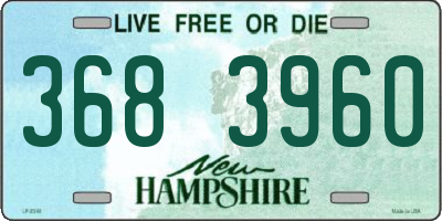 NH license plate 3683960