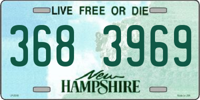 NH license plate 3683969