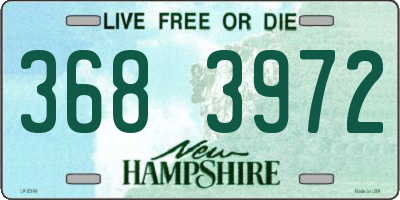 NH license plate 3683972