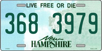 NH license plate 3683979