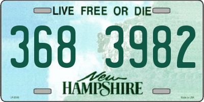 NH license plate 3683982