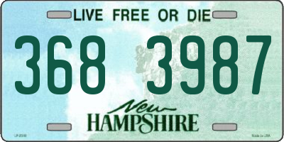NH license plate 3683987